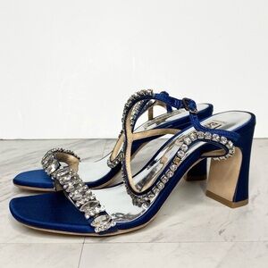 Badgley Mischka Marilee Blue Jeweled Sandal 6
